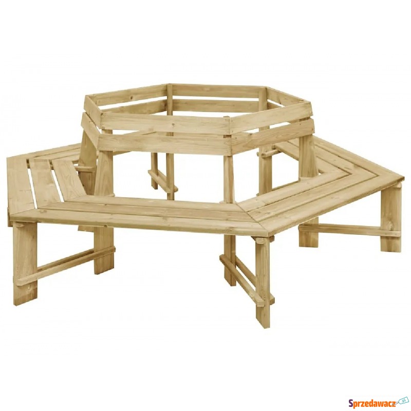 Drewniana ławka pod pień drzewa - Tiffany 4X - Stoły, ławy, stoliki - Kielce