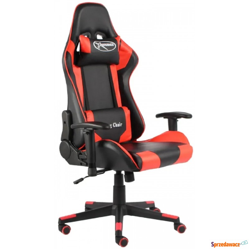 Czarno-czerwony fotel gamingowy - Grando - Krzesła biurowe - Bezrzecze