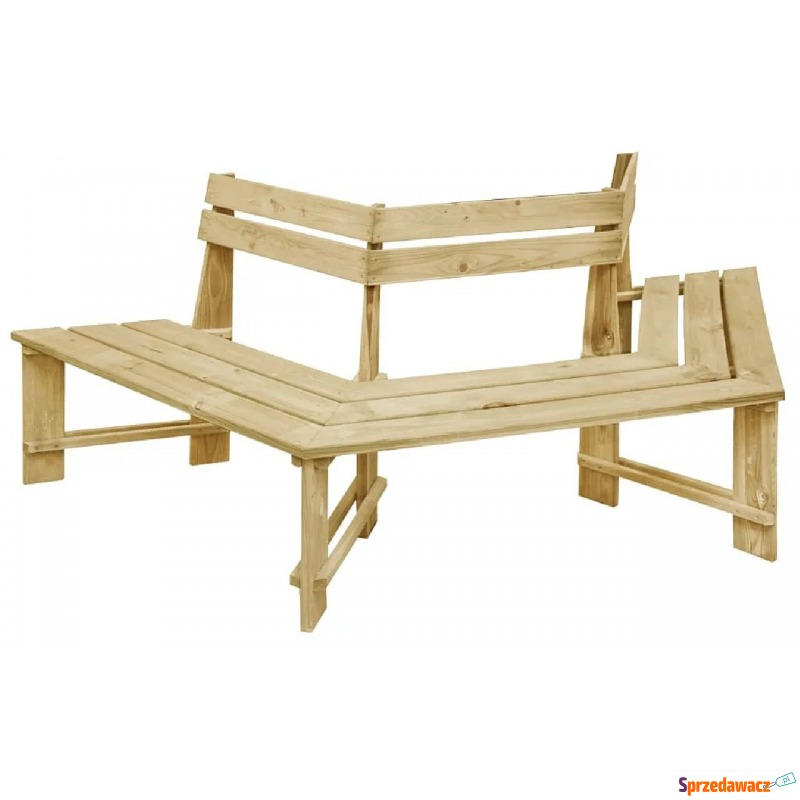 Drewniana ławka pod pień drzewa - Tiffany 3X - Stoły, ławy, stoliki - Lublin