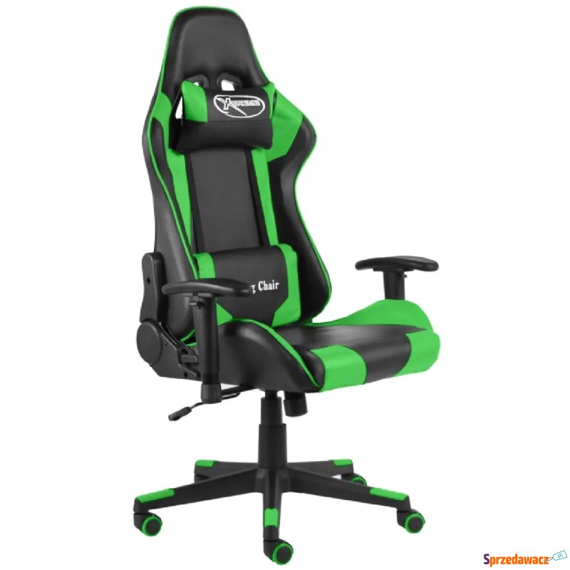 Czarno-zielony fotel dla gracza - Grando - Krzesła biurowe - Paczkowo