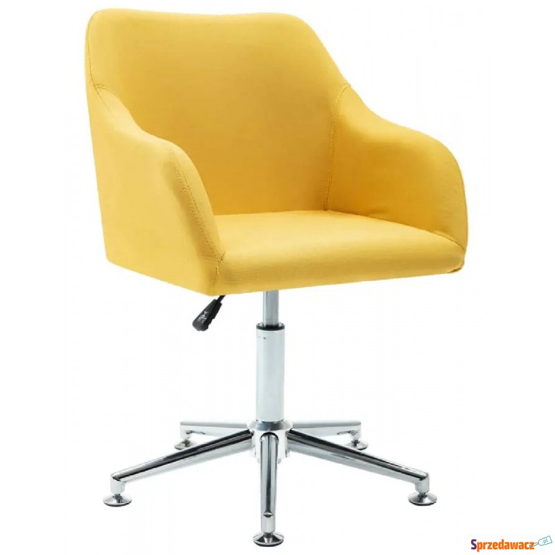 Żółty tapicerowany fotel obrotowy do biura - Dakar - Krzesła biurowe - Grabówka