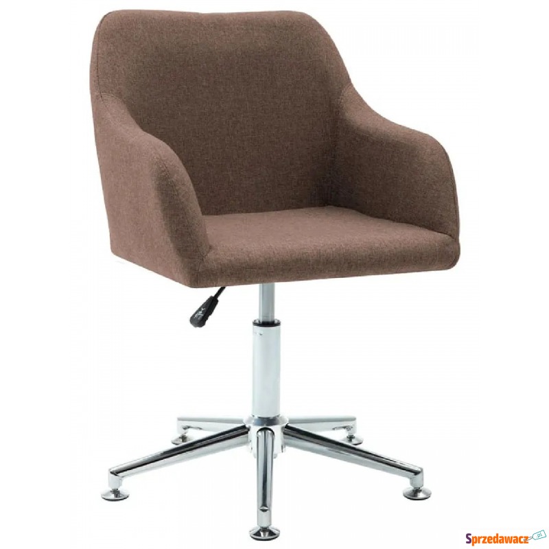 Brązowe nowoczesne obrotowe krzesło biurowe -... - Krzesła biurowe - Gliwice