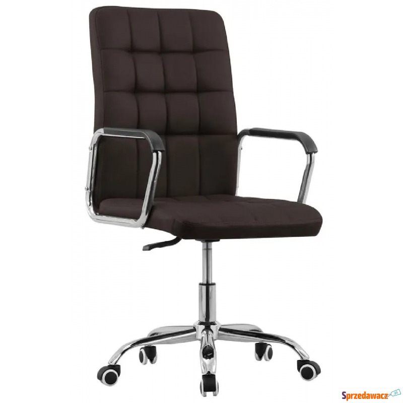 Brązowy tapicerowany fotel biurowy - Gabris - Krzesła biurowe - Malbork