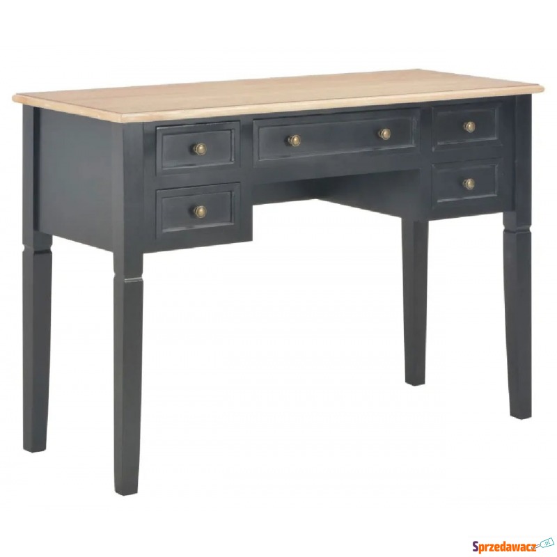 Czarne minimalistyczne biurko do gabinetu - Marshal - Biurka - Nowy Sącz