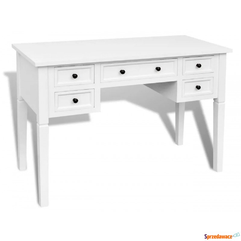 Białe minimalistyczne biurko do gabinetu - Marshal - Biurka - Lędziny