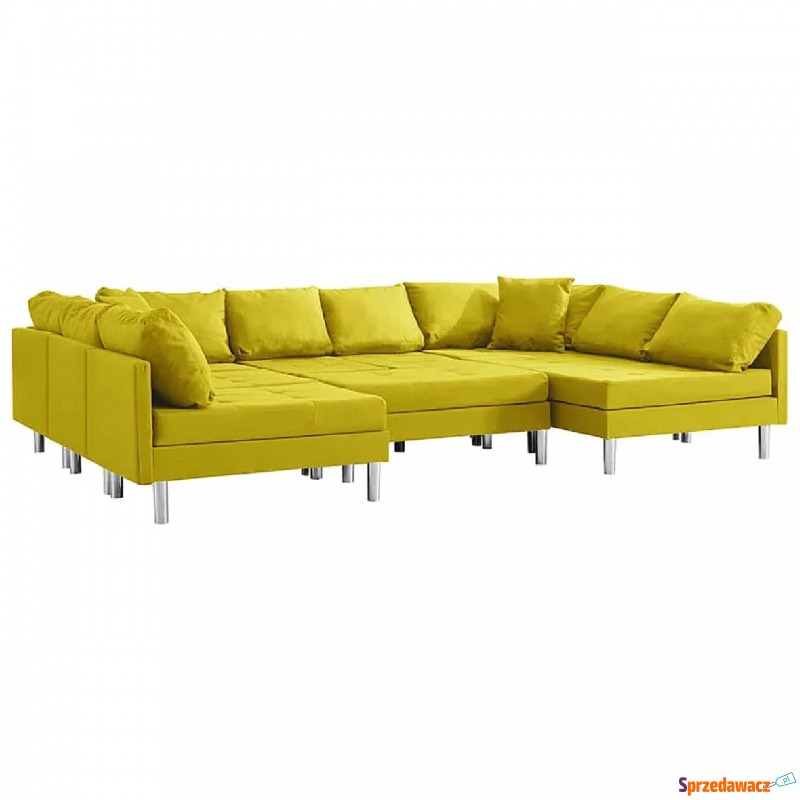 Sofa modułowa z żółtej tkaniny - Astoa 9Q - Sofy, fotele, komplety... - Gdynia