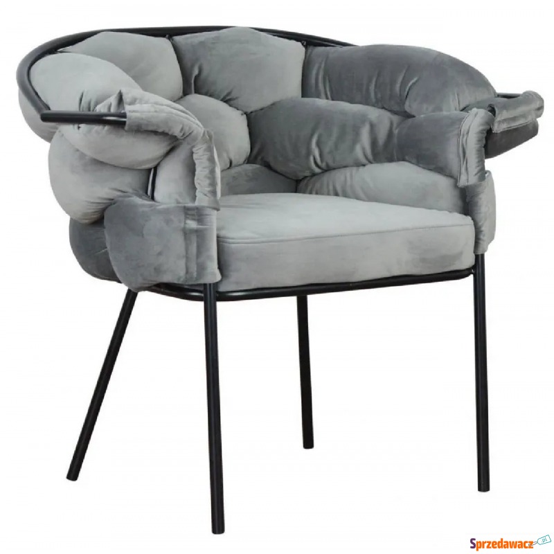 Szary fotel wypoczynkowy Renfi 3X - 68 kolorów - Sofy, fotele, komplety... - Lubin
