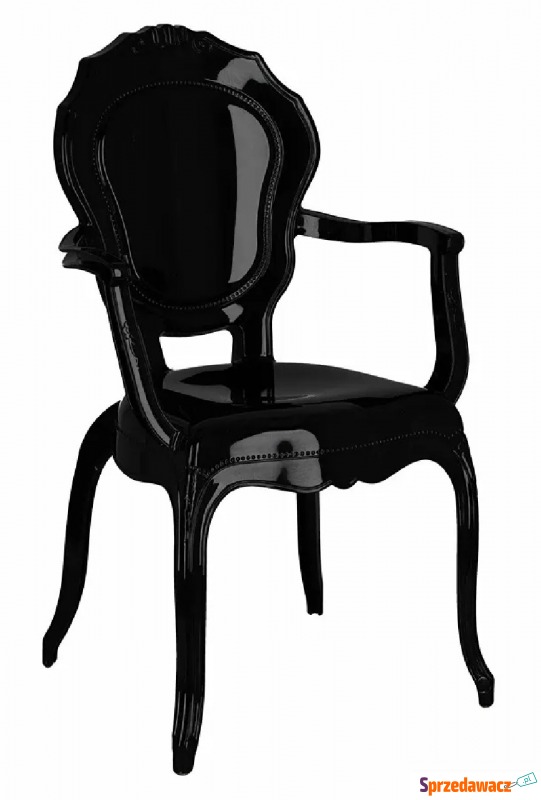 Czarne krzesło ludwik glamour - Rivio 2X - Krzesła kuchenne - Szczecin