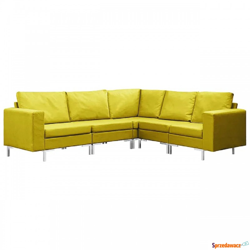 5-częściowy zestaw wypoczynkowy żółty - Arreta 5Q - Sofy, fotele, komplety... - Psary