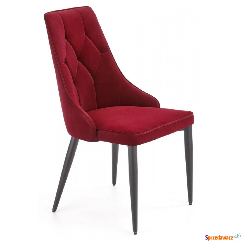 Bordowe krzesło tapicerowane - Roni - Krzesła do salonu i jadalni - Częstochowa