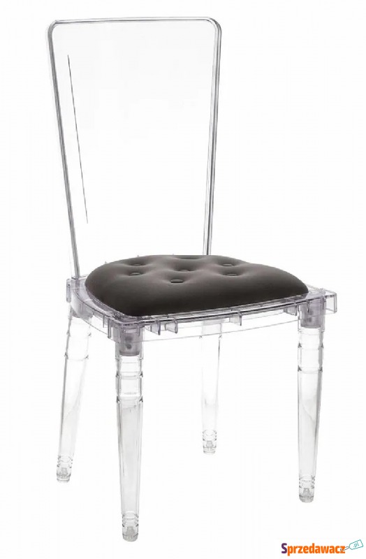 Transparentne krzesło welurowe - Tulius - Krzesła kuchenne - Ciechanów