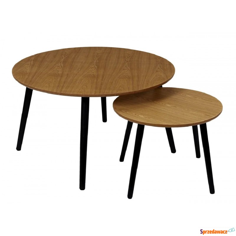 Naturalny zestaw okrągłych stolików - Tierse - Stoły, stoliki, ławy - Giżycko