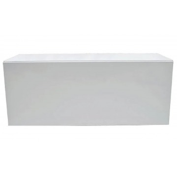 Biała minimalistyczna szafka wisząca RTV 100 cm - Nevika 2X