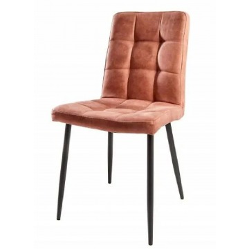 Brązowe tapicerowane krzesło do jadalni i salonu - Adoma