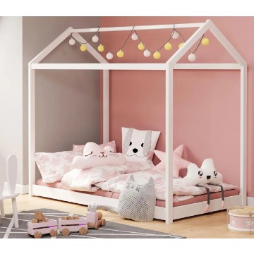 Drewniane łóżko dziecięce domek - Tutti