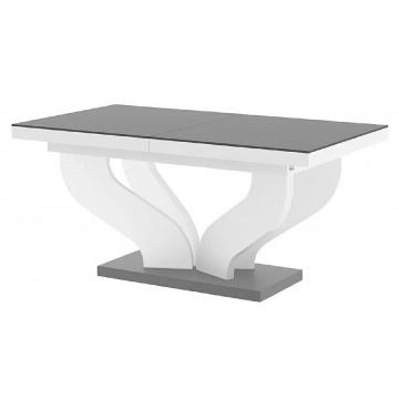 Szaro-biały prostokątny stół rozkładany - Tutto