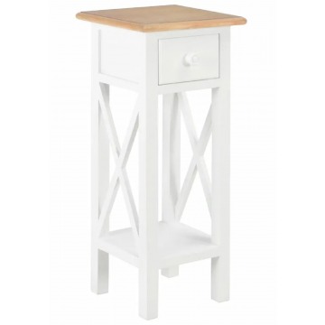 Biały stolik boczny drewniany - Kroton