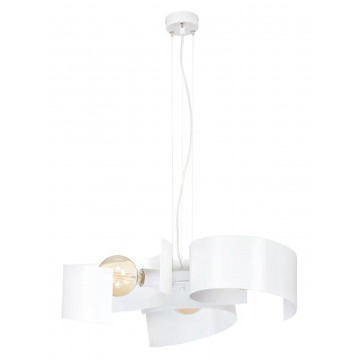 Biała nowoczesna lampa wisząca - D012-Teviso