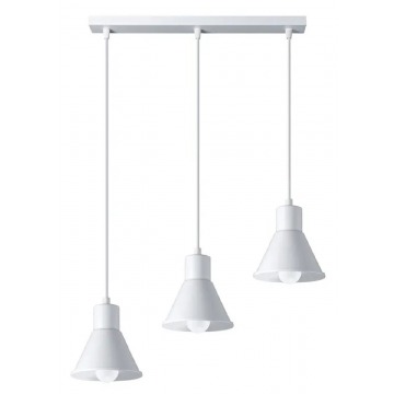 Biała potrójna lampa wisząca nad stół - S167-Melvi