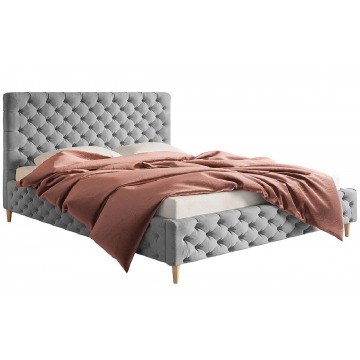 Tapicerowane łóżko malżeńskie 180x200 Cortis - 48 kolorów