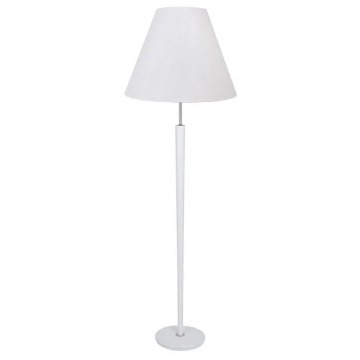 Biała minimalistyczna lampa stojąca z abażurem - S240-Hesta