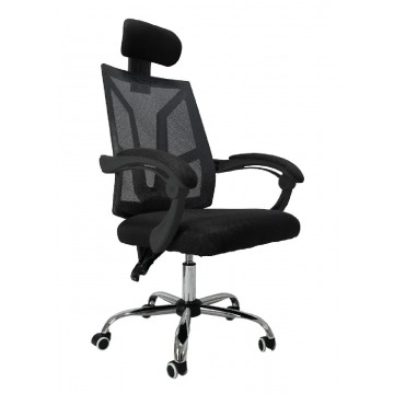 Czarny nowoczesny fotel obrotowy - Roiso