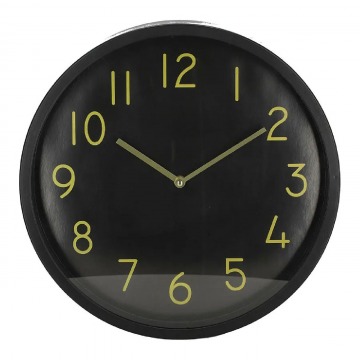 Czarny zegar minimalistyczny - Nyos