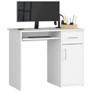 Białe biurko z szufladą - Esman 2X