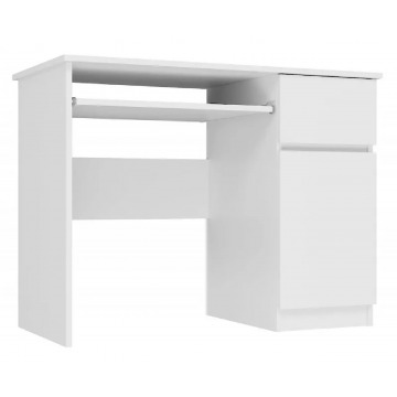 Biurko z szufladą w kolorze biały połysk - Somid 5X