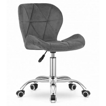 Ciemnoszare pikowane krzesło obrotowe - Renes 4X