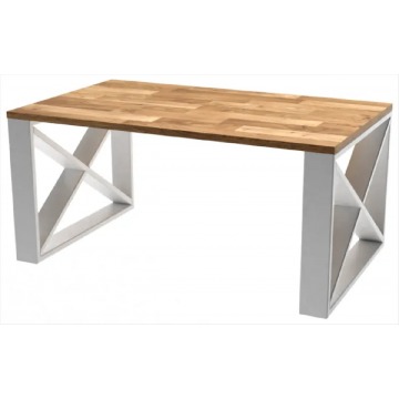 Biały drewniany stolik kawowy - Monello 5X