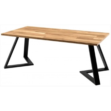 Czarny drewniany stolik kawowy - Matella 6X