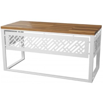 Białe biurko loftowe - Rectangle 4X