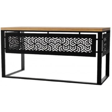 Czarne biurko drewniane - Brickon 4X