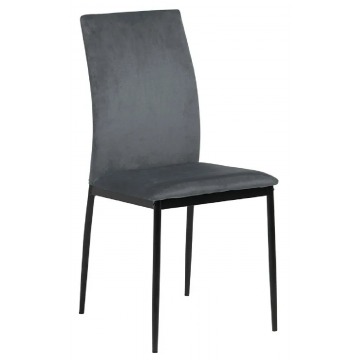 Welwetowe krzesło szare - Mervi 2X