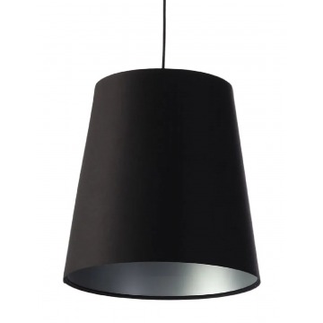 Czarno-srebrna lampa wisząca stożek nad stół - S404-Arva