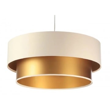 Złoto-kremowa lampa wisząca glamour - S419-Nilda