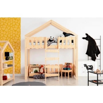 Skandynawskie łóżko piętrowe domek- Rosti 4X