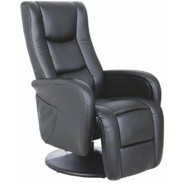 Rozkładany fotel wypoczynkowy z masażem Litos - czarny