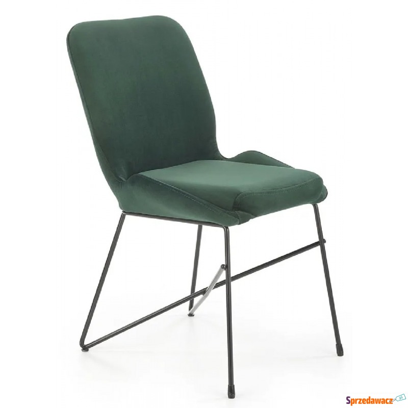 Zielone tapicerowane welurem krzesło - Empiro... - Krzesła do salonu i jadalni - Rzeszów