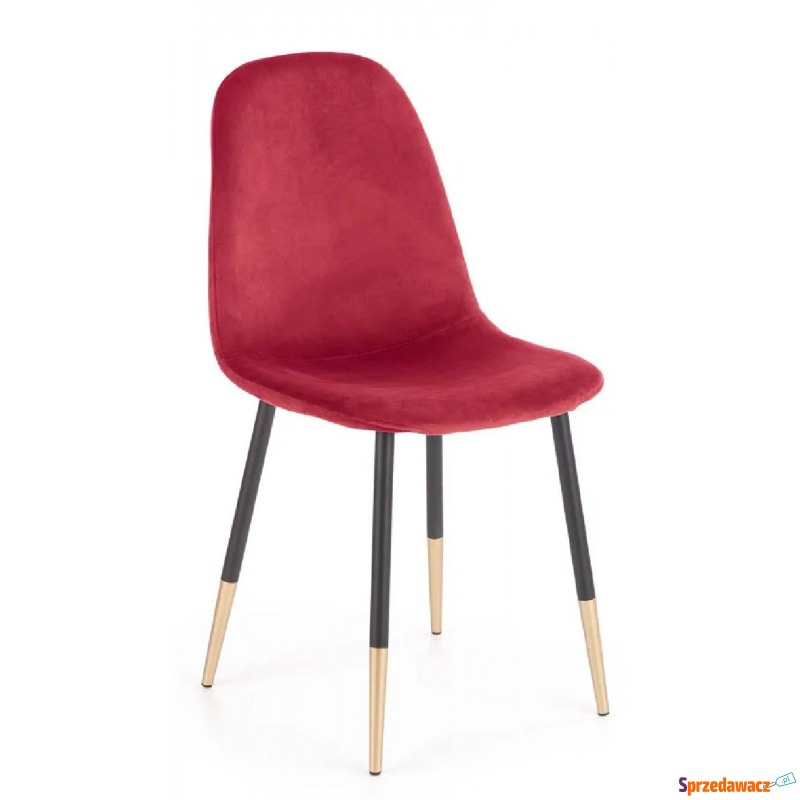 Bordowe tapicerowane krzesło glamour - Oslo - Krzesła do salonu i jadalni - Domaszowice