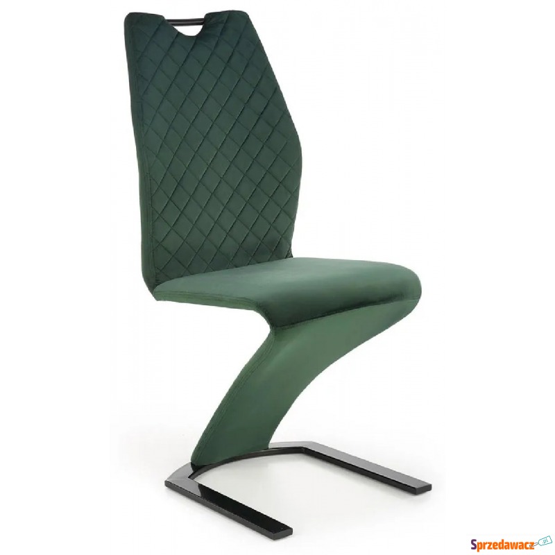 Zielone pikowane nowoczesne krzesło - Riko - Krzesła do salonu i jadalni - Pruszków