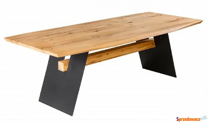 Nowoczesny stół z drewnianym blatem - Remes 2X - Stoły kuchenne - Kalisz