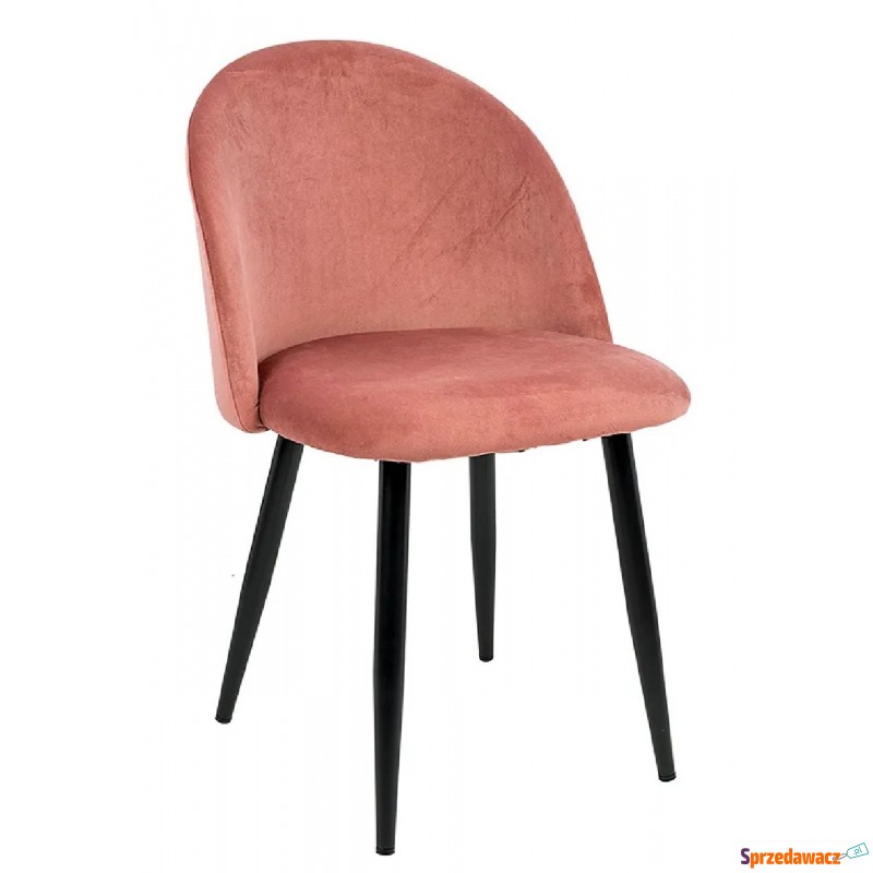 Różowe tapicerowane krzesło do salonu - Trofi - Krzesła do salonu i jadalni - Szczecin