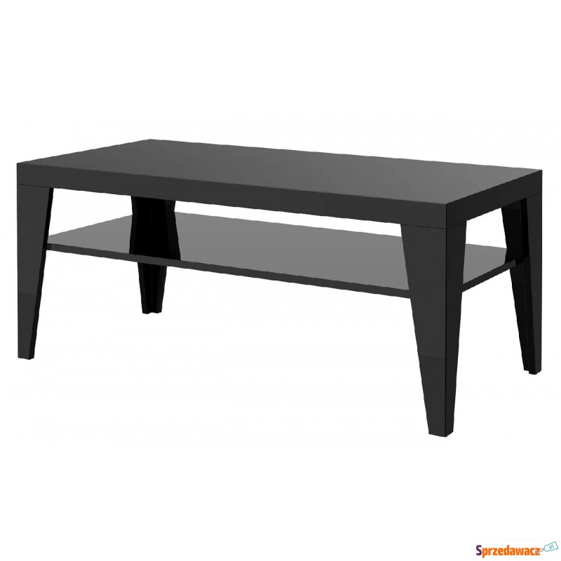 Czarna prostokątna ława w połysku - Muna 3X - Stoły, stoliki, ławy - Ciechanów