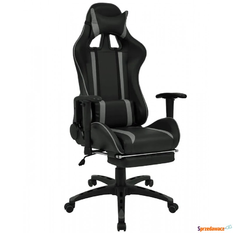 Czarno-szary regulowany fotel gamingowy - Coriso - Krzesła biurowe - Grabówka