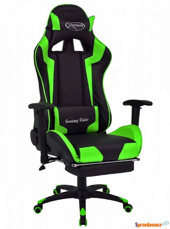 Czarno-zielony ergonomiczny fotel dla graczy -... - Krzesła biurowe - Dębica