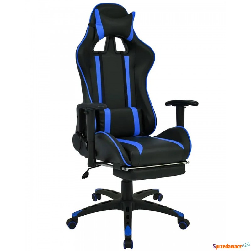 Czarno-niebieski nowoczesny fotel dla gracza -... - Krzesła biurowe - Boguszów-Gorce