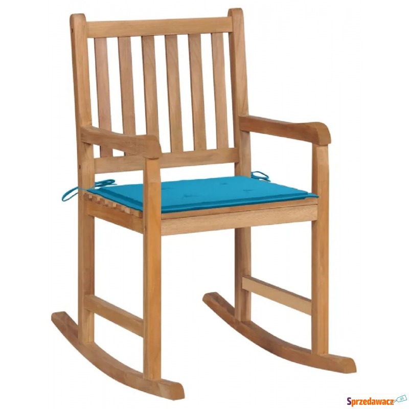 Fotel bujany z niebieską poduszką - Korja - Sofy, fotele, komplety... - Malbork