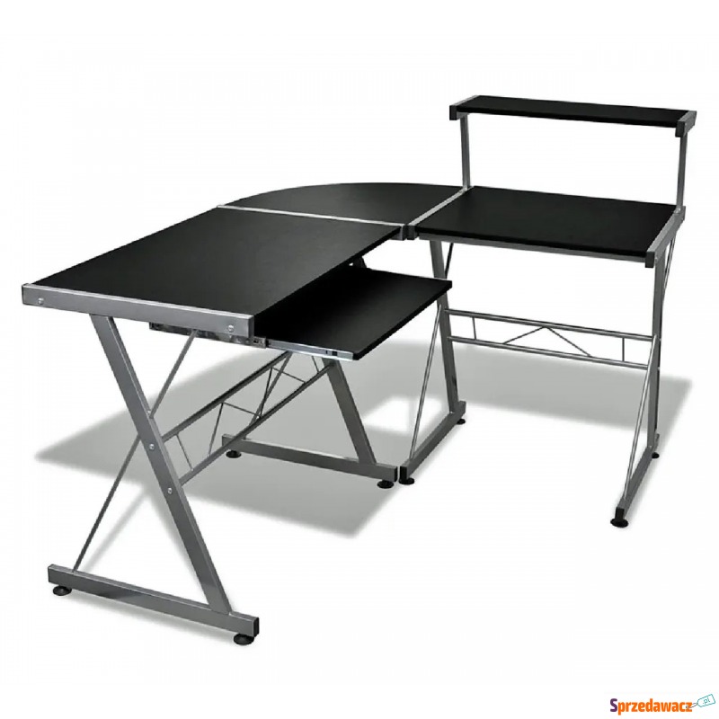 Czarne biurko gamingowe metalowe - Ataro - Biurka - Bełchatów